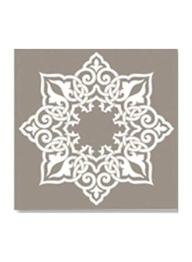 Decorative Wall Art With Frame White/Grey 20x20cm