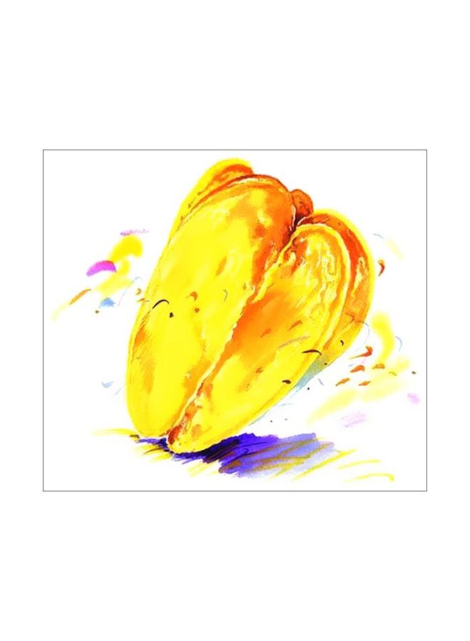 Decorative Wall Art With Frame Yelow/Orange/Violet 20x20cm