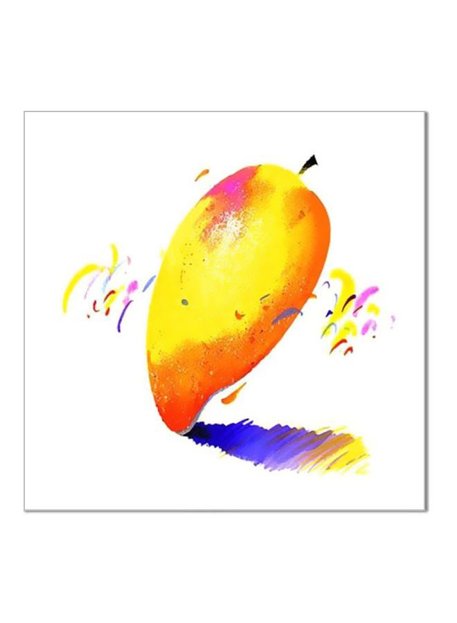 Decorative Wall Painting With Frame Orange/Yellow/Violet 20x20cm