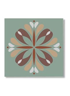 Decorative Wall Art With Frame Brown/White/Green 15x15cm