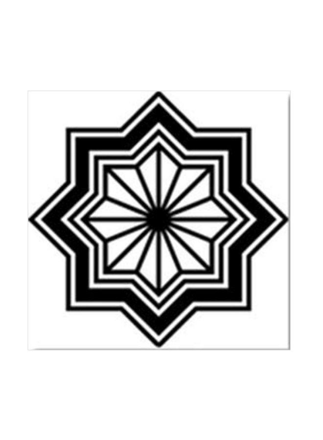 ملصقات جدارية للزينة أسود/ أبيض 20x20سم