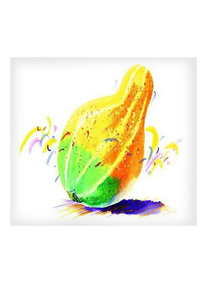 لوحة فنية لديكور الحائط أصفر/ أخضر 24x24سم