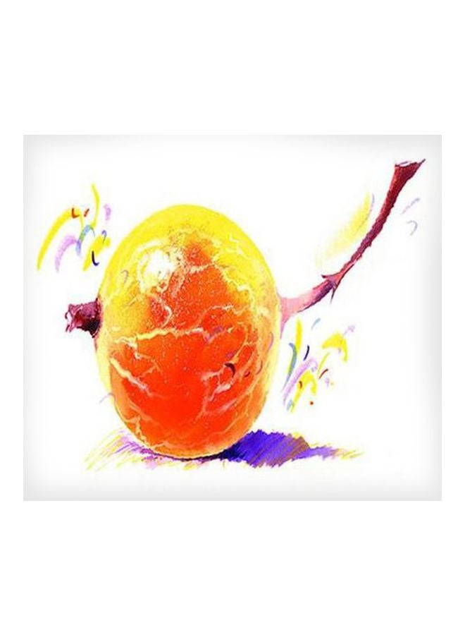 لوحة فنية لديكور الحائط أصفر/برتقالي 34x34سم