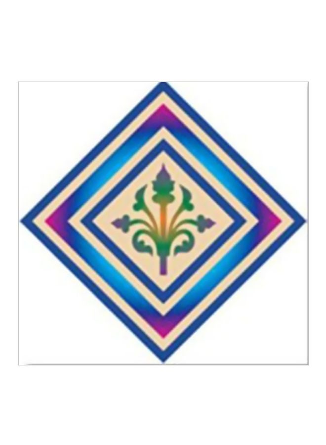 Decorative Wall Painting Green/Violet/Pink 34x34cm