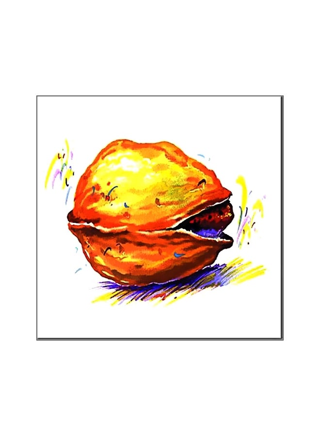 PHOTOBLOCK Decorative Wall Painting Brown/Yellow/Purple 15x15cm 