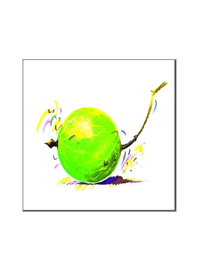 PHOTOBLOCK Decorative Wall Painting Green/Yellow/Purple 34x34cm 