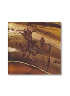 Decorative Wall Art With Frame Brown/Gold 15x15cm