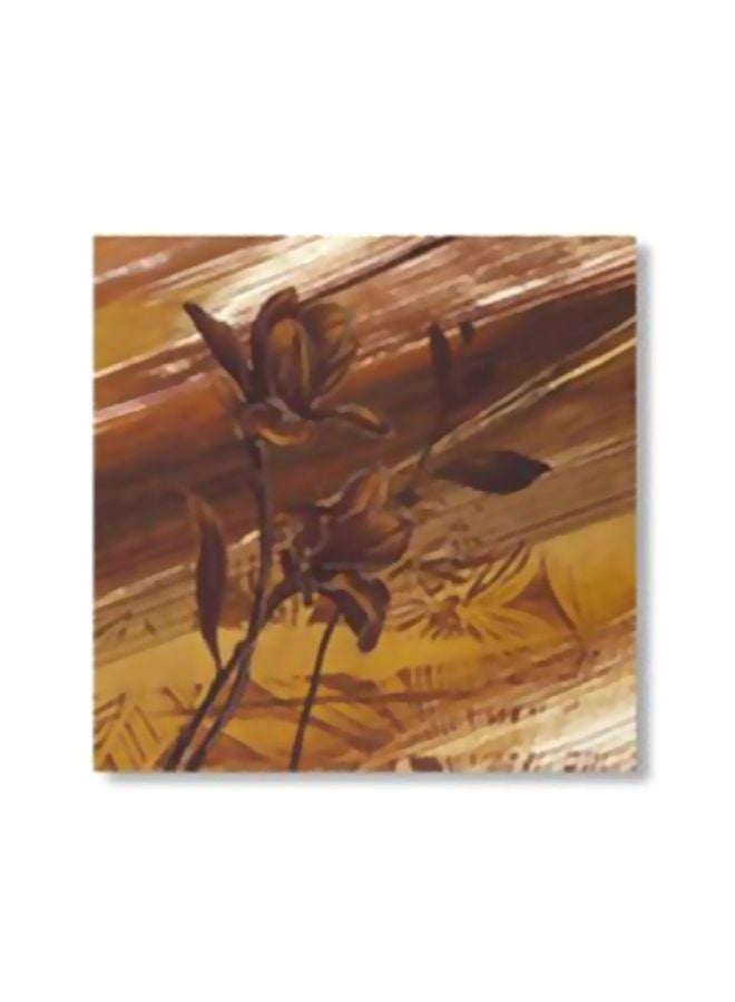 لوحة جدارية لتزيين الحائط مع إطار بني/ذهبي 24x24سم