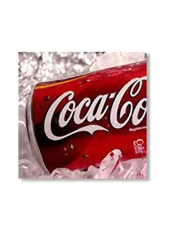 Decorative Wall Poster White/Red/Brown 15x15cm