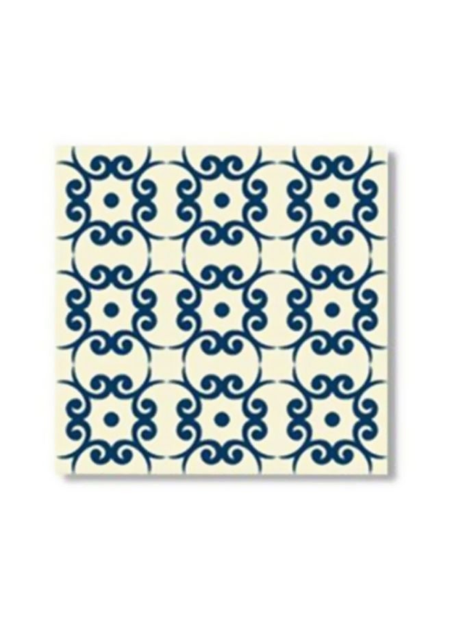 فوتو بلوك ستيكر فني لتزيين الحائط مع إطار أبيض/أزرق 24x24سم