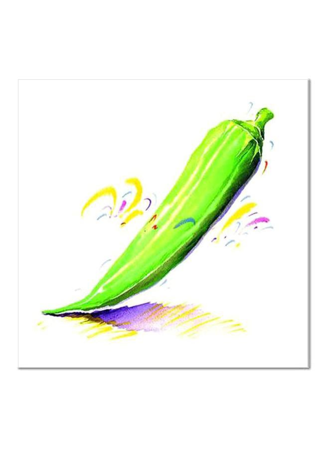 PHOTOBLOCK Decorative Wall Painting White/Green/Purple 15x15cm 