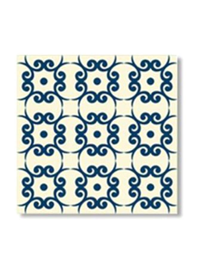 فوتو بلوك لوحة فنية لديكور الحائط أبيض/أزرق 30x30سم