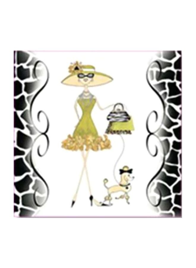 PHOTOBLOCK Decorative Wall Poster White/Black/Green 15x15cm 
