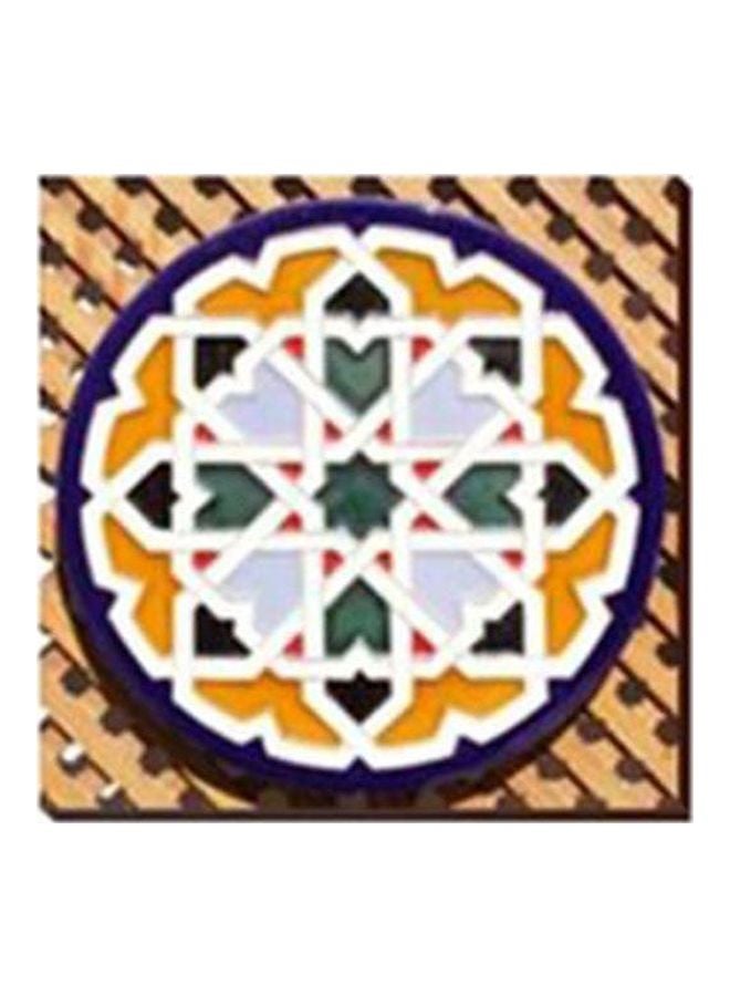 لوحة جدارية لتزيين الحائط مع إطار متعدد الألوان 24x24سم