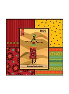 Decorative Wall Art With Frame Red/Yellow 24x24cm