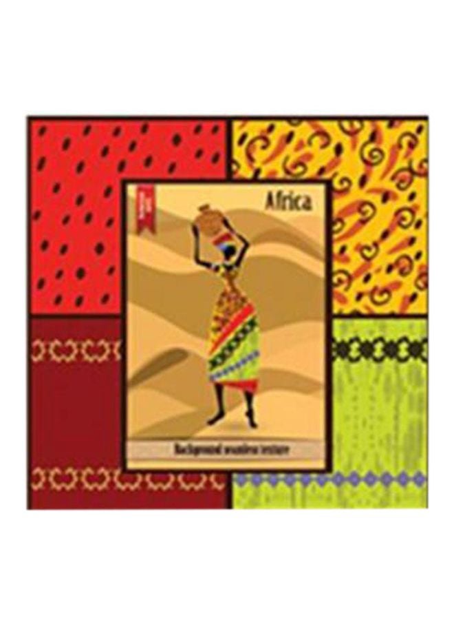 Decorative Wall Poster With Frame Red/Yellow 24x24cm