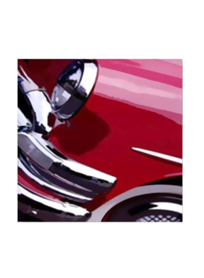 Decorative Wall Painting With Frame Red/Black/White 15x15cm