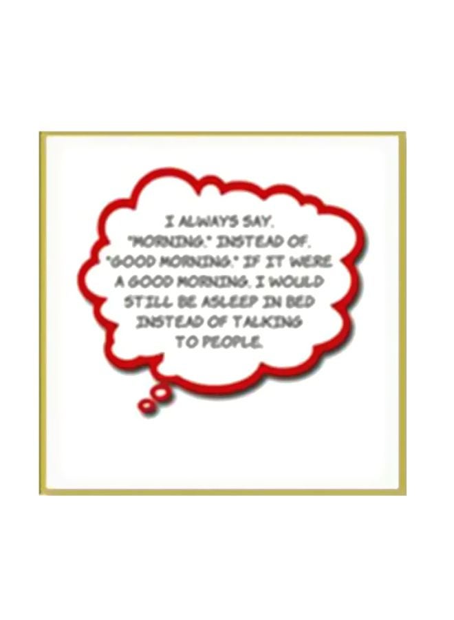 Decorative Wall Poster With Frame White/Black/Red 30x30cm