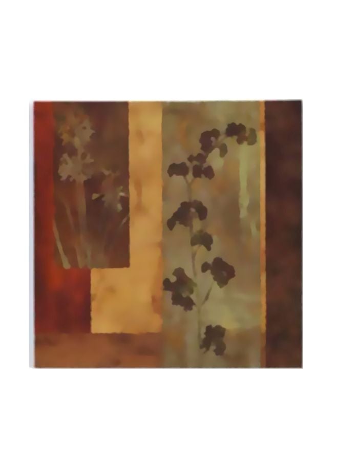 لوحة جدارية لتزيين الحائط مع إطار البيج/ البني/ الأخضر 30x30سم