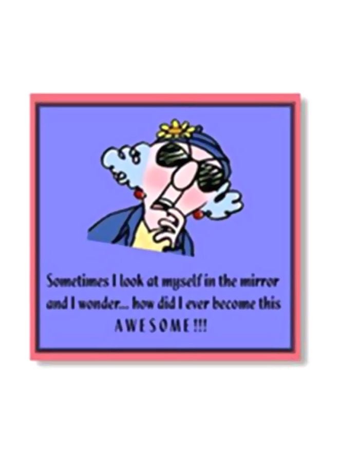 بوستر جداري للتزيين مع إطار أرجواني/اسود/زهري 20x20سم