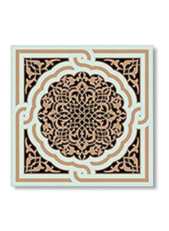 Decorative Wall Painting With Frame Brown/Black/White 20x20cm