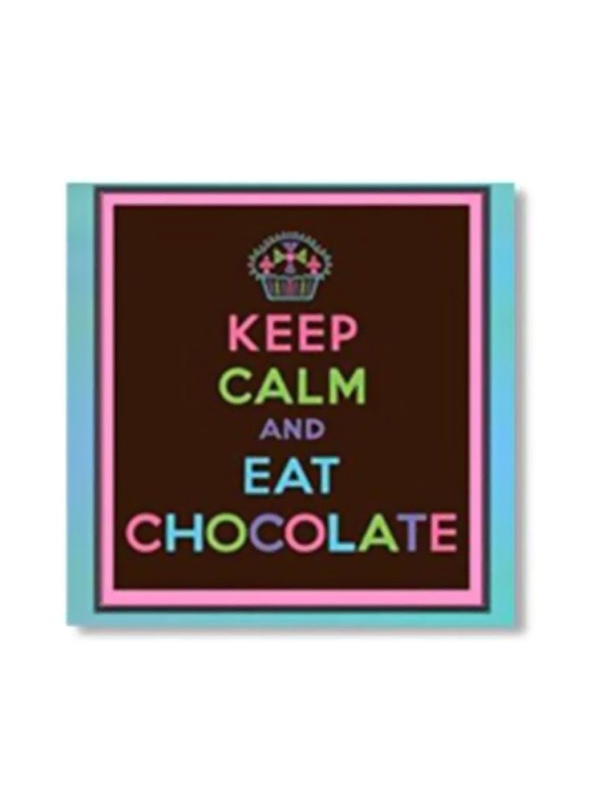 فوتو بلوك بوستر جداري للتزيين مع إطار بني/وردي/أخضر 34x34سم