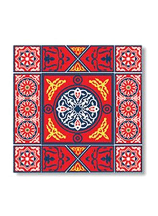Decorative Wall Painting Red/Blue/Yellow 20x20cm