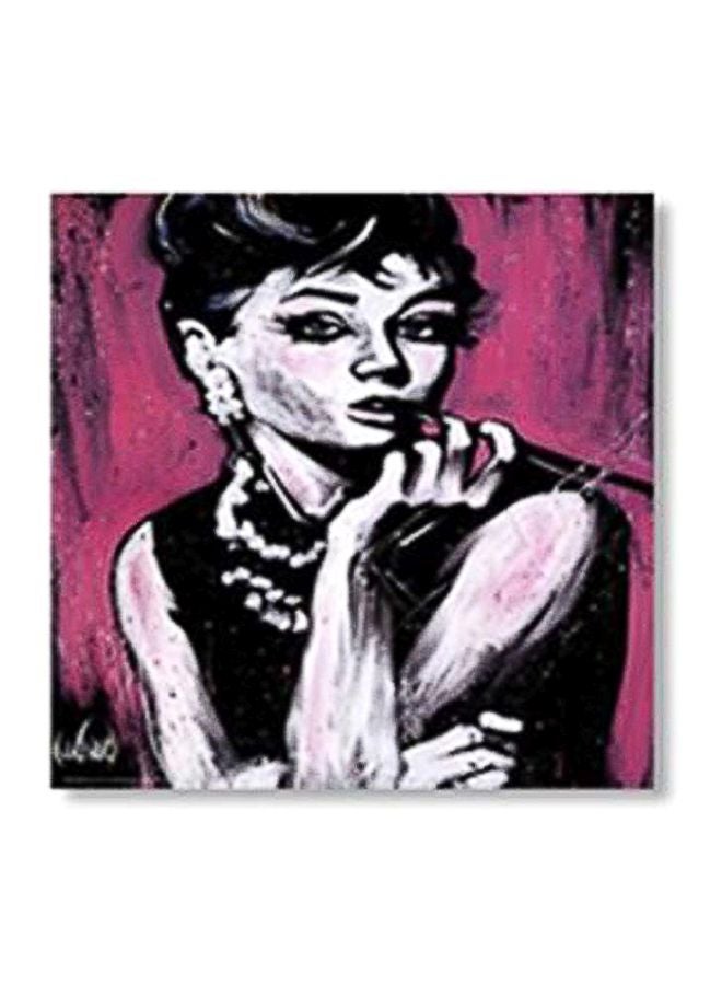 فوتو بلوك ملصق جداري بإطار للزينة أسود/ أرجواني/ أبيض 20x20سم