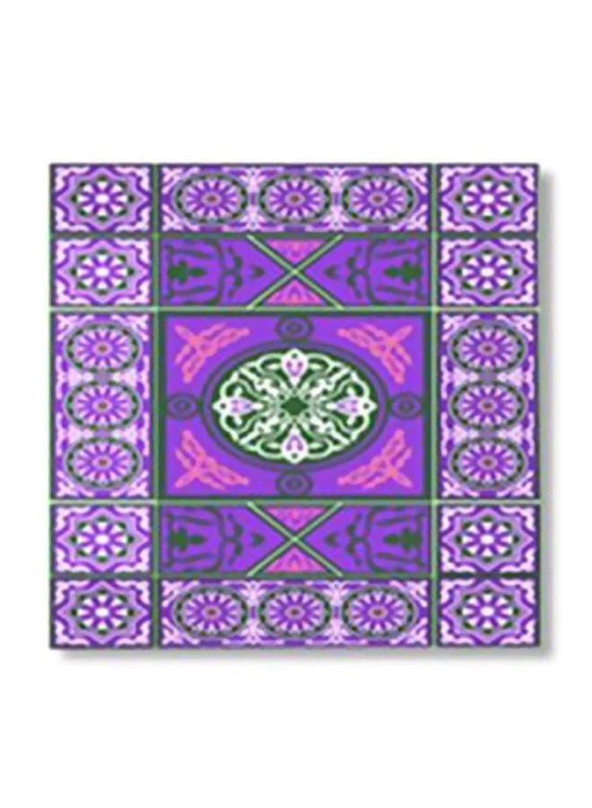 Decorative Wall Poster With Frame Purple/Green/White 15x15cm