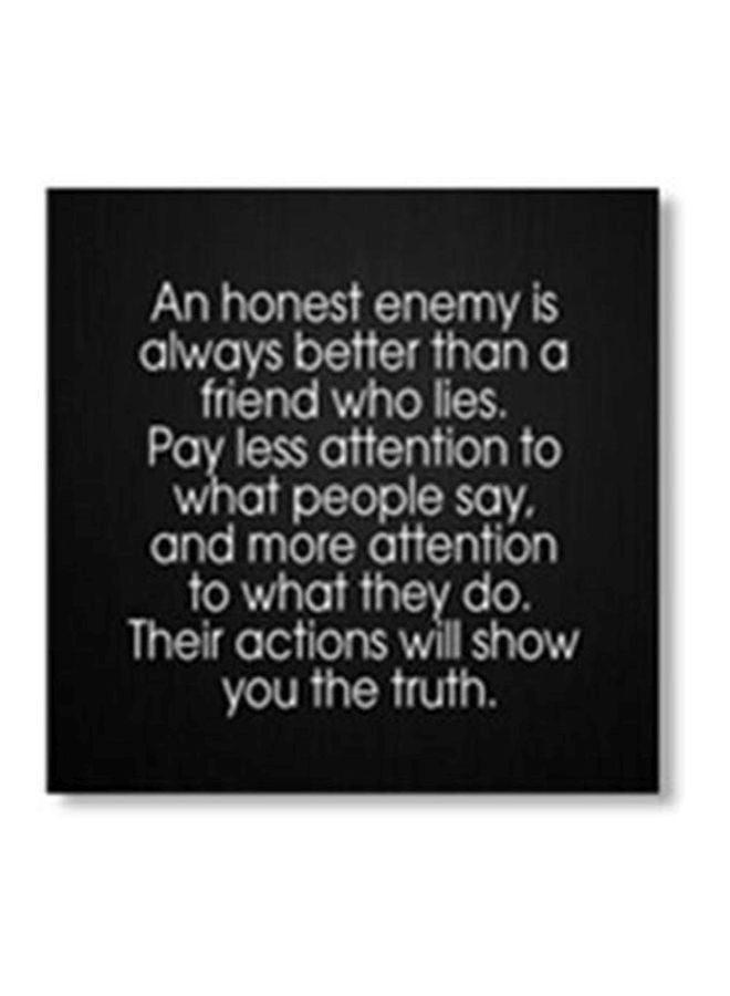 بوستر جداري للتزيين مع إطار أسود/ أبيض 34x34سم