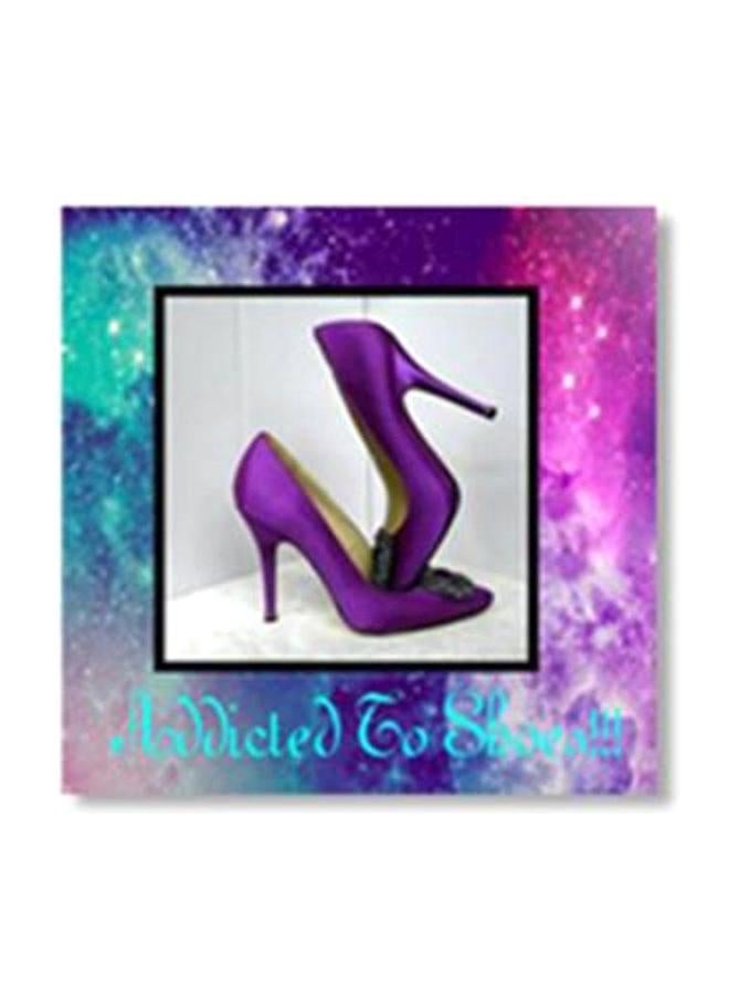 فوتو بلوك بوستر جداري للتزيين مع إطار أرجواني/أبيض/أزرق 24x24سم