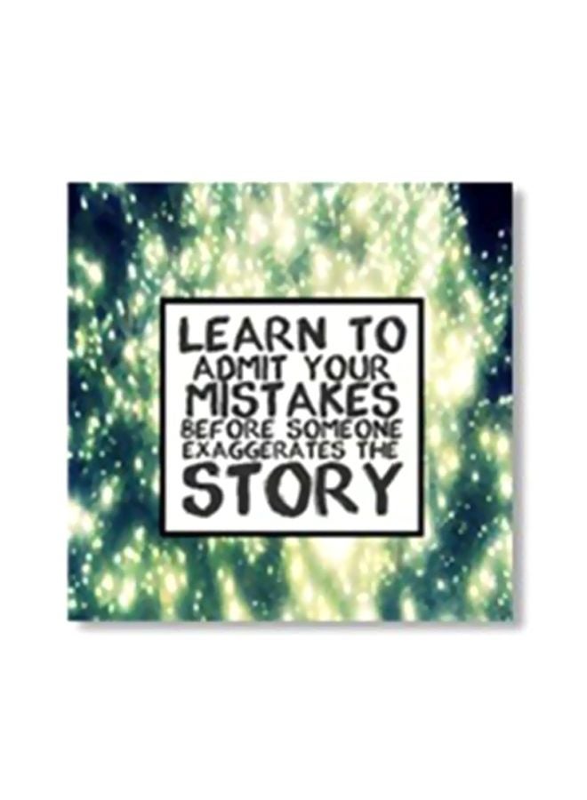 بوستر جداري للتزيين مع إطار أخضر/أسود/أبيض 24x24سم