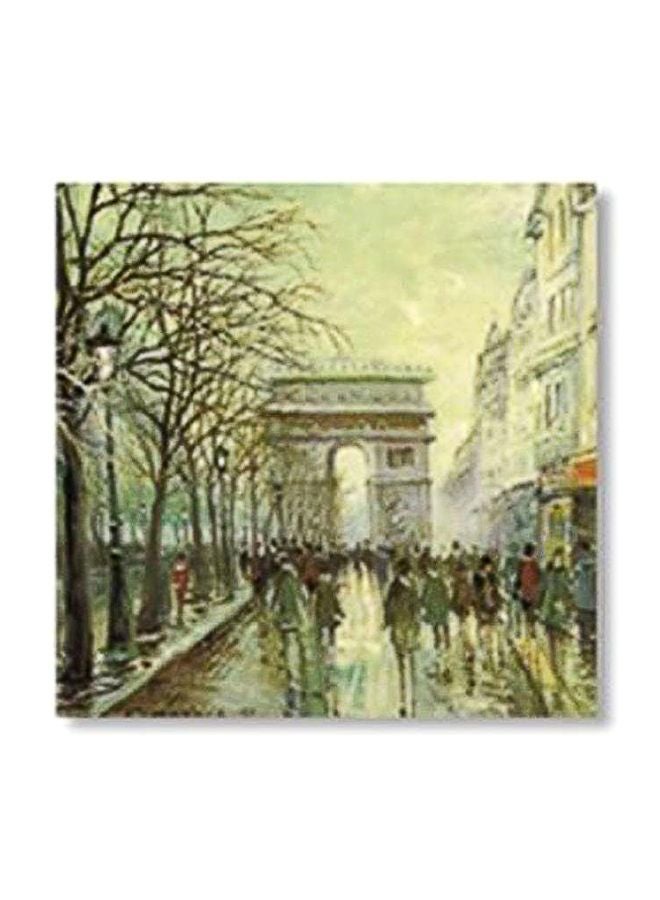 Decorative Painting With Frame Green/Black 34x34cm