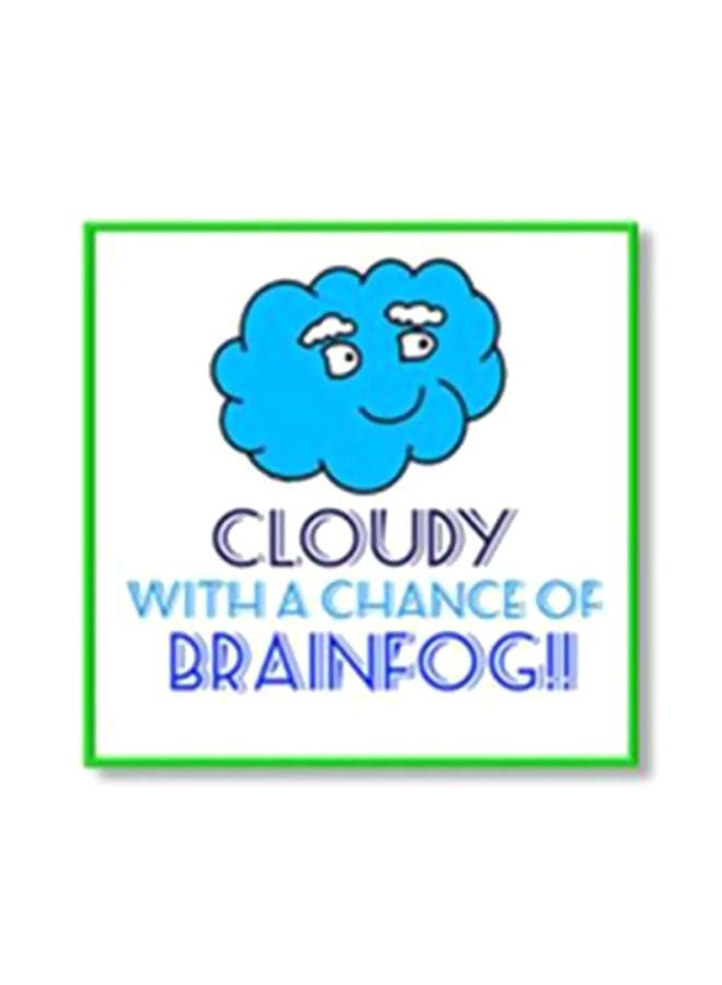 بوستر جداري للتزيين مع إطار أزرق/أبيض/أخضر 30x30سم