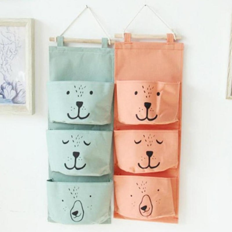 Bluelans 3 Pocket Waterproof Hanging Sundries Toy Pouch Grey 60 x 20centimeter  - Image 2