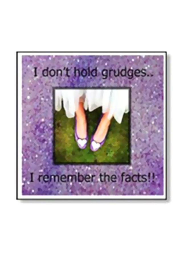 بوستر جداري للتزيين مع إطار أرجواني/أخضر/أبيض 34x34سم