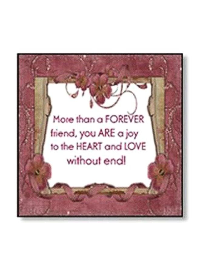 Decorative Wall Poster Pink/White 15x15cm