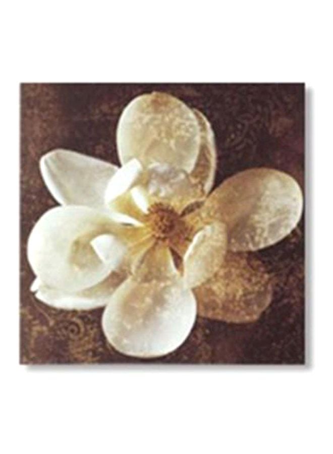 Decorative Painting With Frame White/Brown 15x15cm