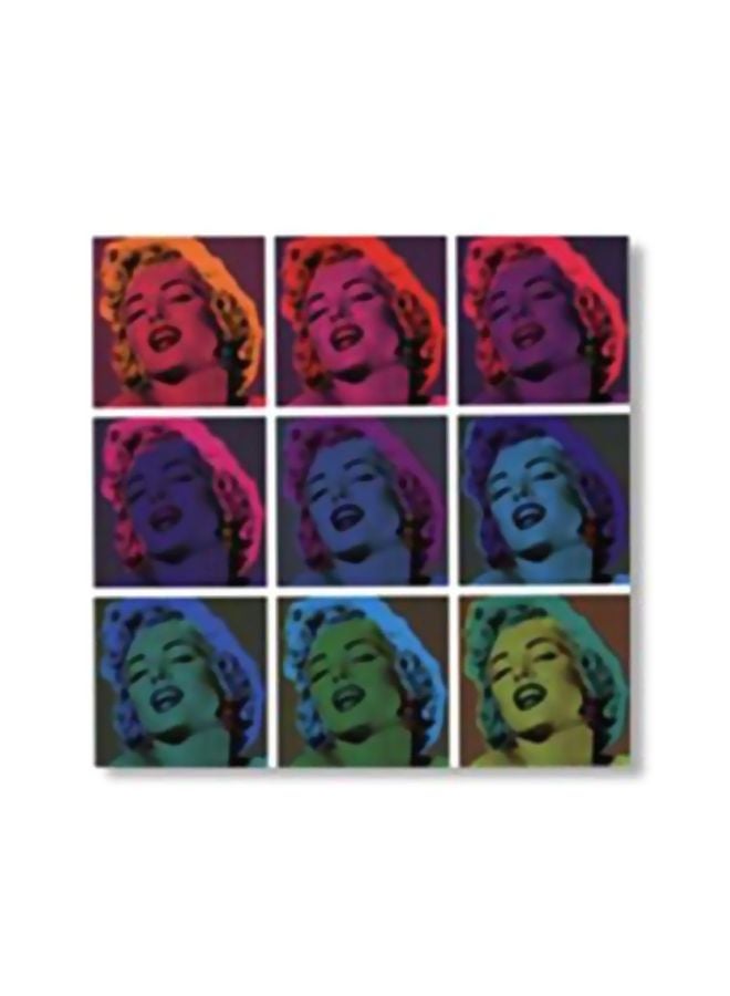 Decorative Wall Painting With Frame Multicolour 15x15cm