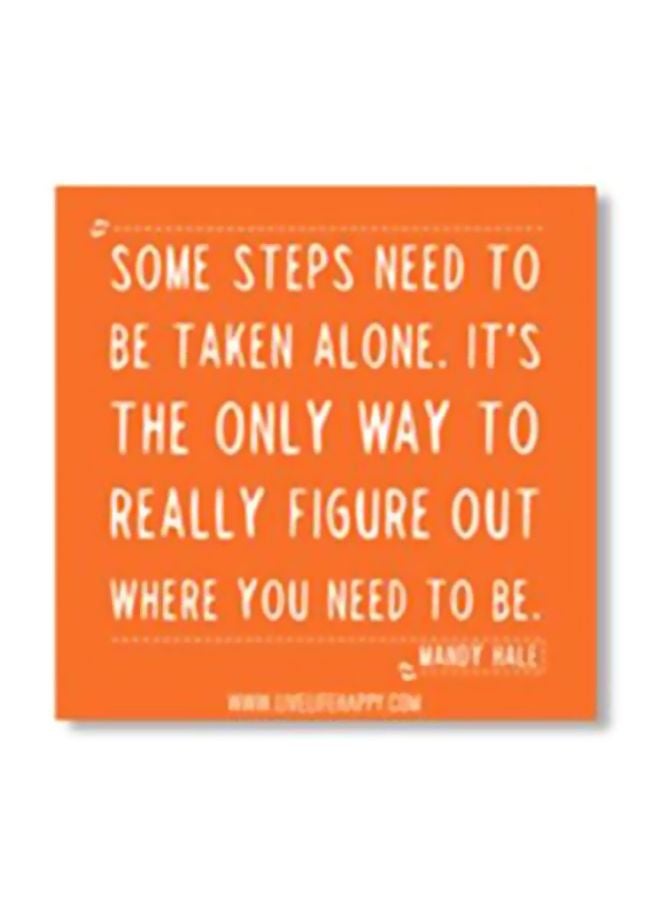 فوتو بلوك لوحة جدارية لتزيين الحائط مع إطار برتقالي / أبيض 15x15سم