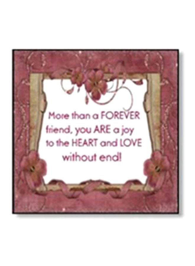 Decorative Wall Painting With Frame Pink/White/Brown 20x20cm