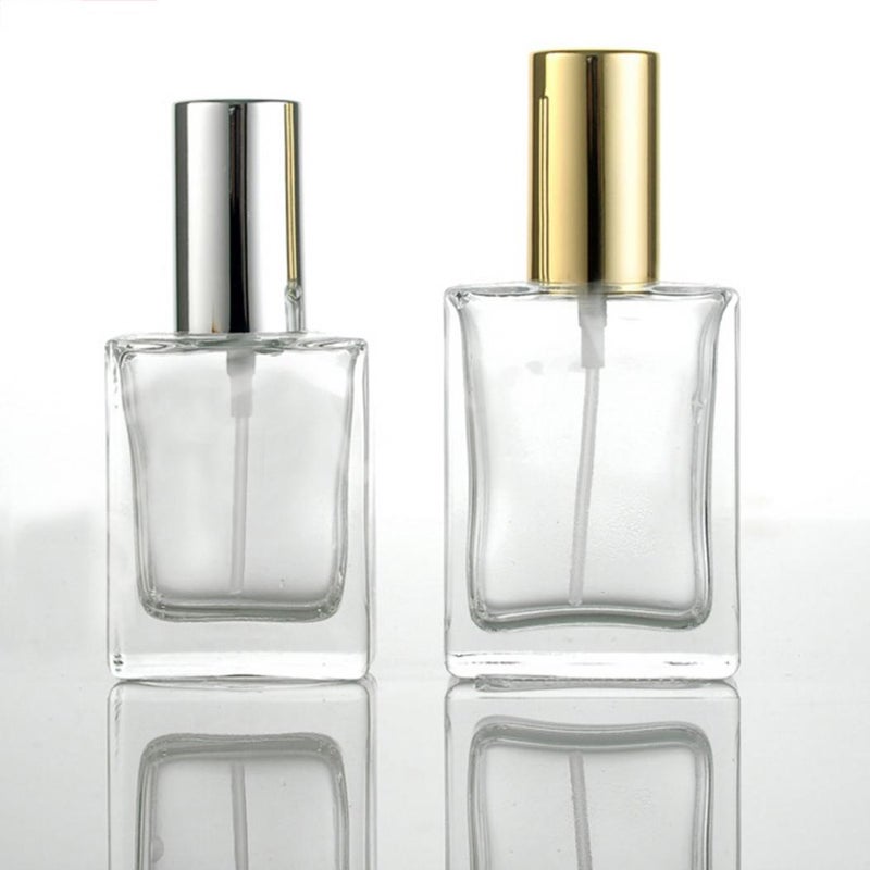 Bluelans Vintage Square Empty Perfume Bottle Sprayer Clear/Gold 51 x 111mm  - Image 3