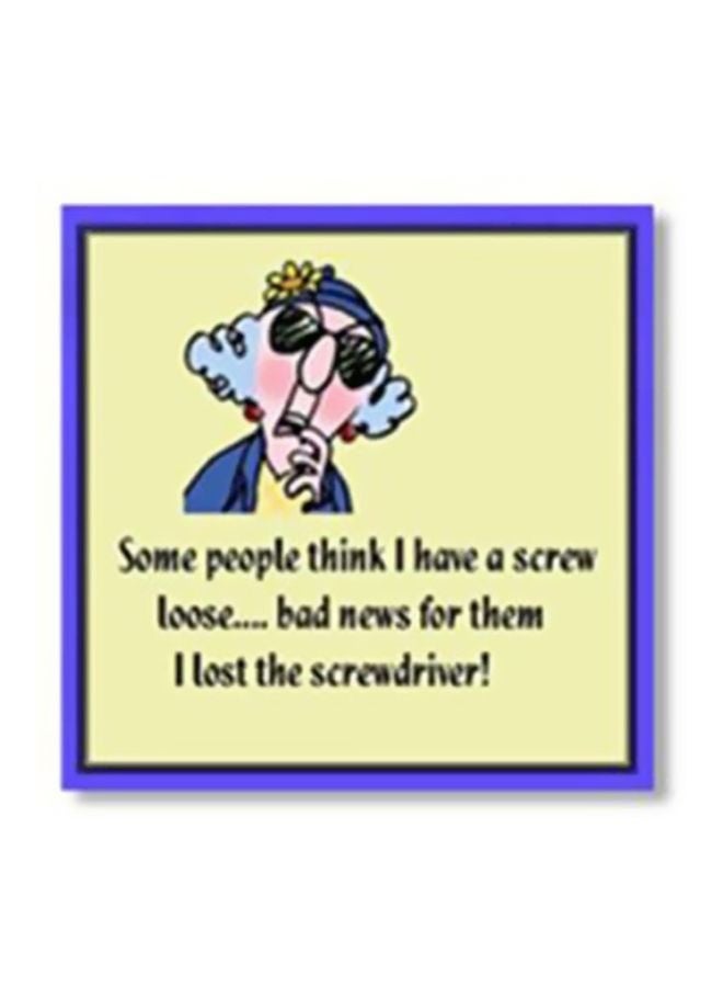 لوحة جدارية لتزيين الحائط مع إطار أزرق/أصفر/أسود 34x34سم