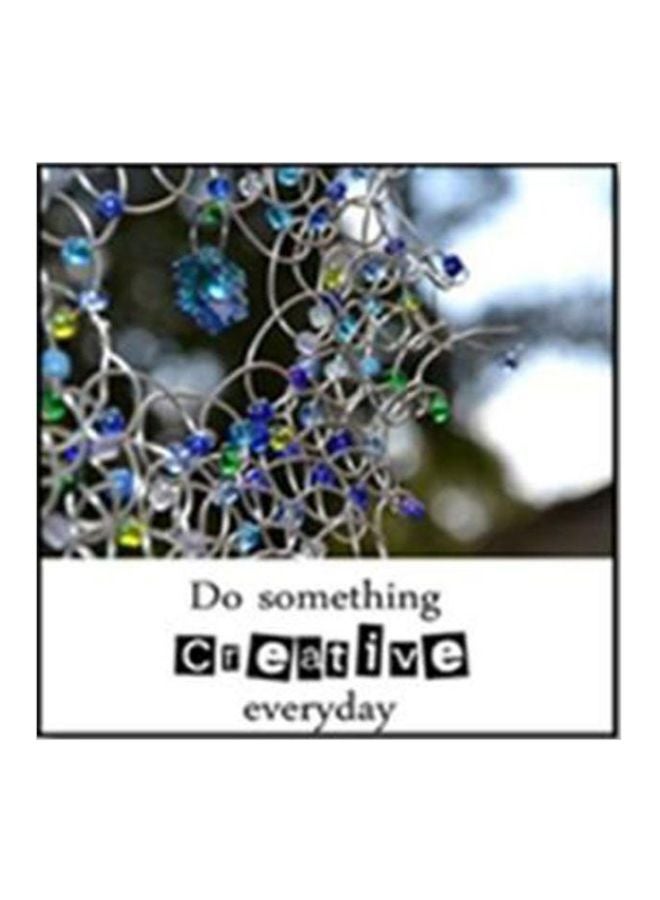 بوستر حائط للتزيين أبيض / أسود / أزرق 15x15سم