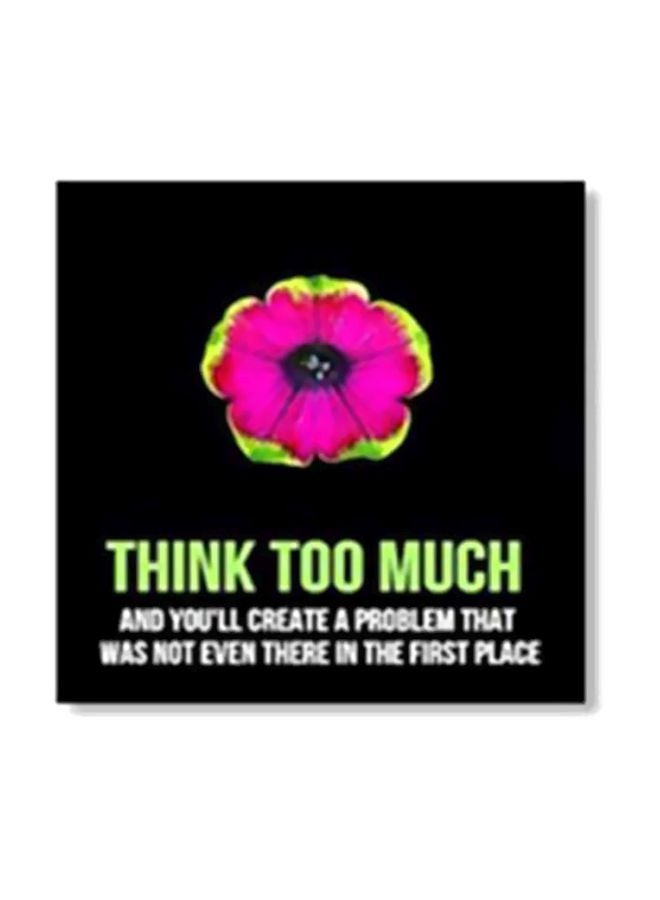 بوستر جداري للتزيين مع إطار أسود/وردي/أخضر 30x30سم