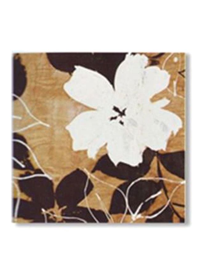 لوحة جدارية لتزيين الحائط مع إطار بيج/بني/أبيض 15x15سم