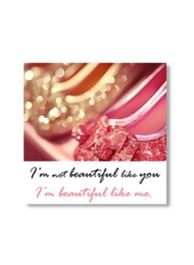 فوتو بلوك لوحة جدارية لتزيين الحائط مع إطار وردي/ذهبي/أبيض 30x30سم