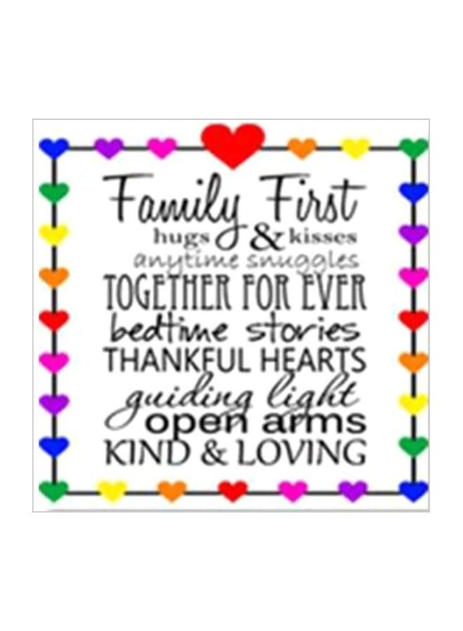 لوحة جدارية لتزيين الحائط مع إطار أبيض/أسود/أحمر 30x30سم