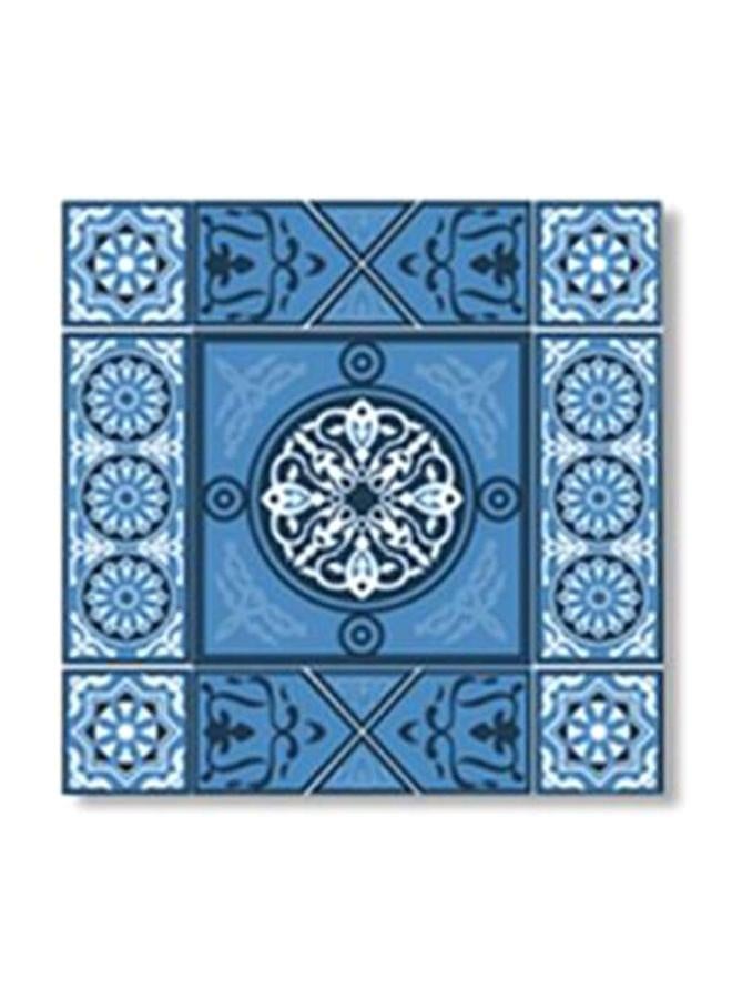 ستيكر فني لتزيين الحائط مع إطار أزرق/ أبيض/أحمر 20x20سم