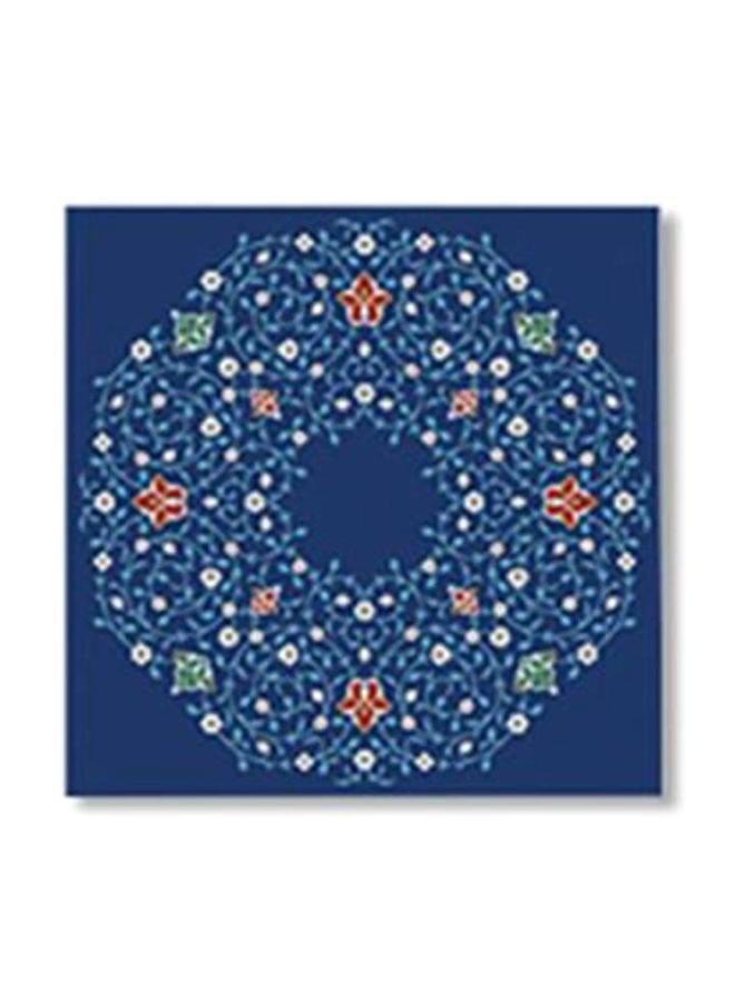 Decorative Wall Painting With Frame Blue/Red/White 15x15cm